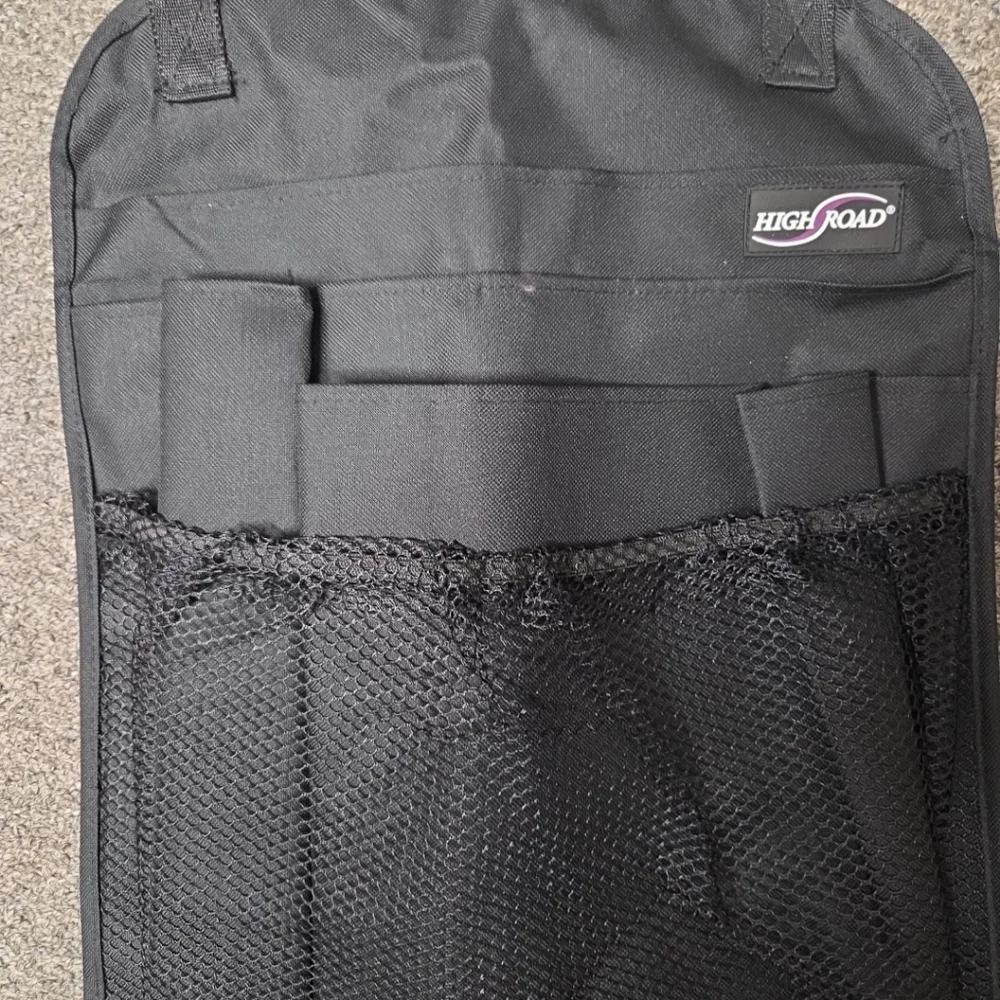High Road Cloth BackPockets 6 Pocket Back Seat Organizer For Cars, Black